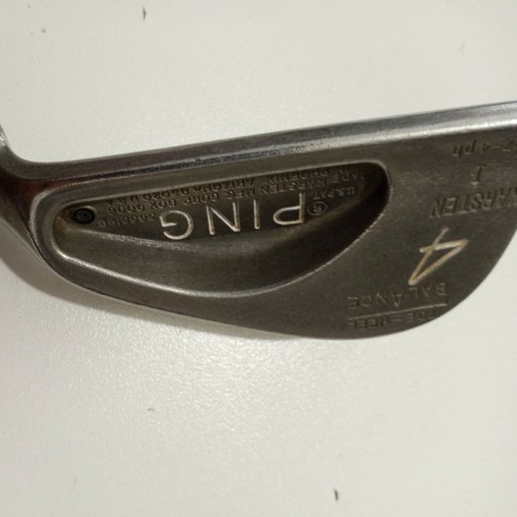Iron Black Vintage PING KARSTEN I #4  Dot Toe-Heel Balance 17-4 Steel RH S-Flex - Picture 4 of 12